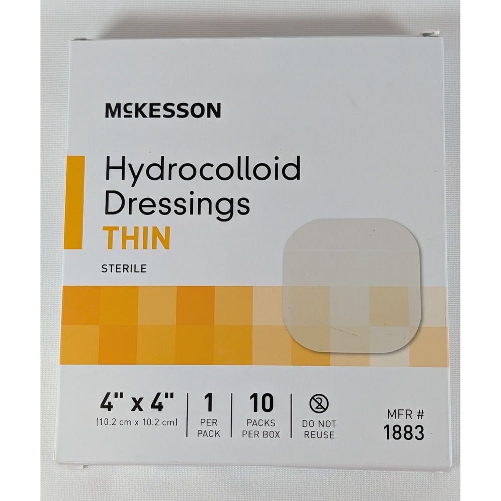McKesson Hydrocolloid Dressings Thin 4x4 Sterile Wound Care *2 boxes-20 packs*